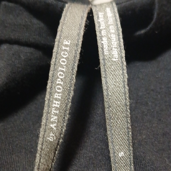 Anthropologie Black and‎ Tan Cap Sleeve Bustier Muscle Tee - Picture 2 of 11